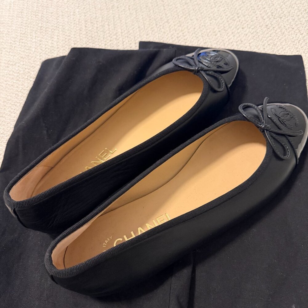 Chanel Black Ballet Flats - Picture 2 of 5